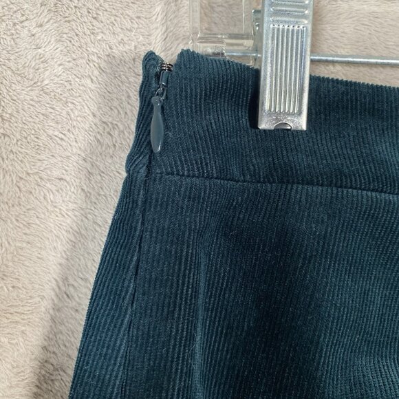 $255 Theory Oslo Corduroy High Waist Legging Pant Women 6 Green Poplar Dark Teal - Picture 7 of 14